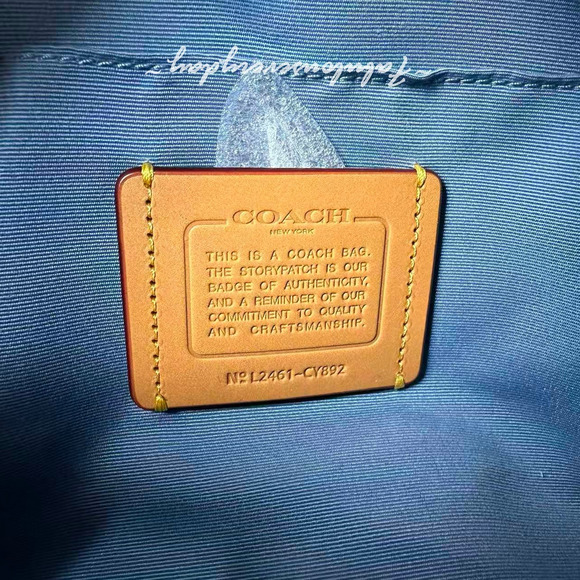 Coach Men's Axel Crossbody In Signature Denim/Deep Blue CY892 + Pouch NWT - Picture 10 of 10